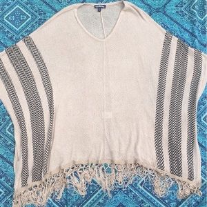 Boho fringe poncho